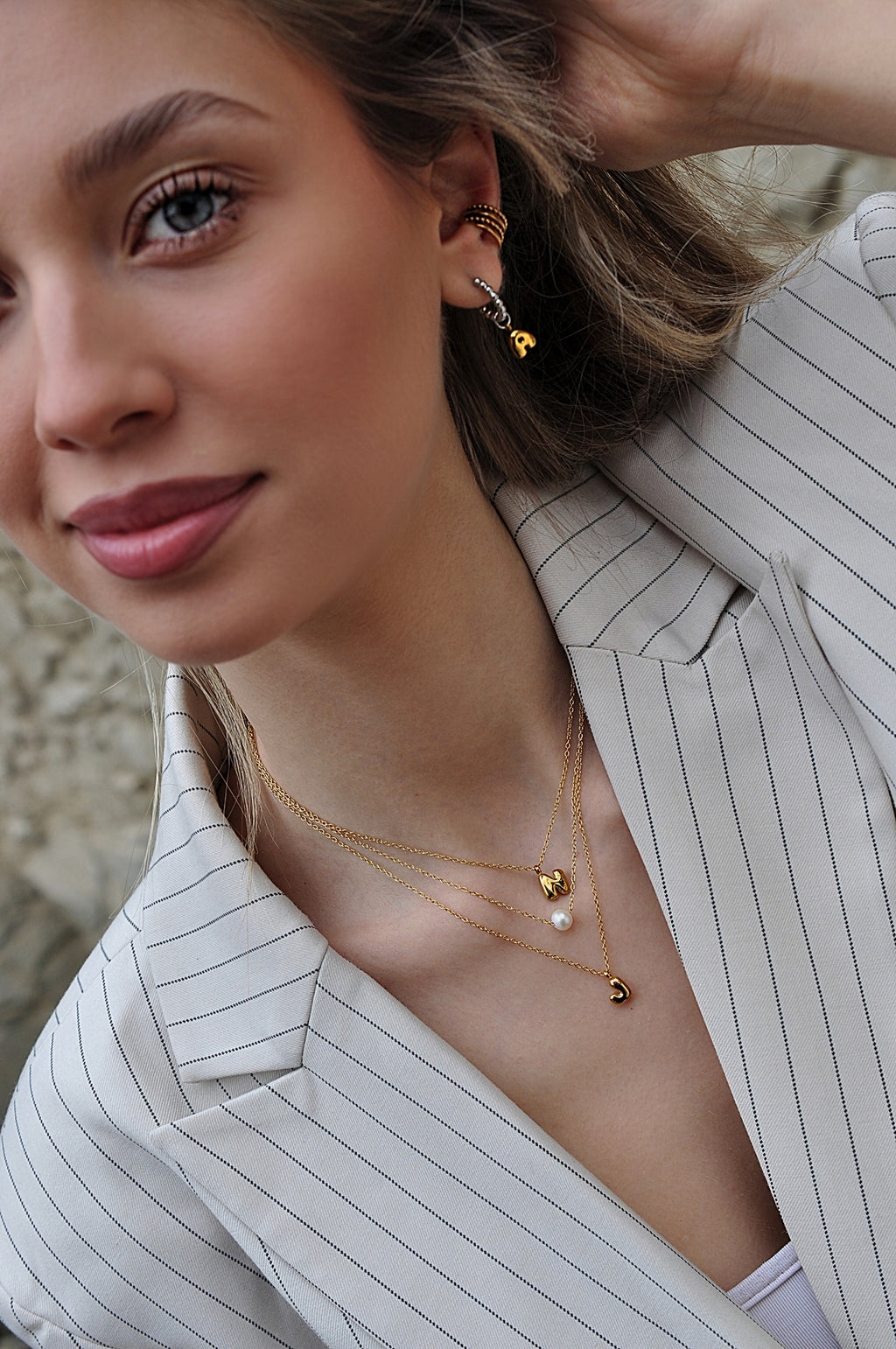 LOVE LETTERS dot classic hoops / LOVE LETTERS dot klasični ringovi