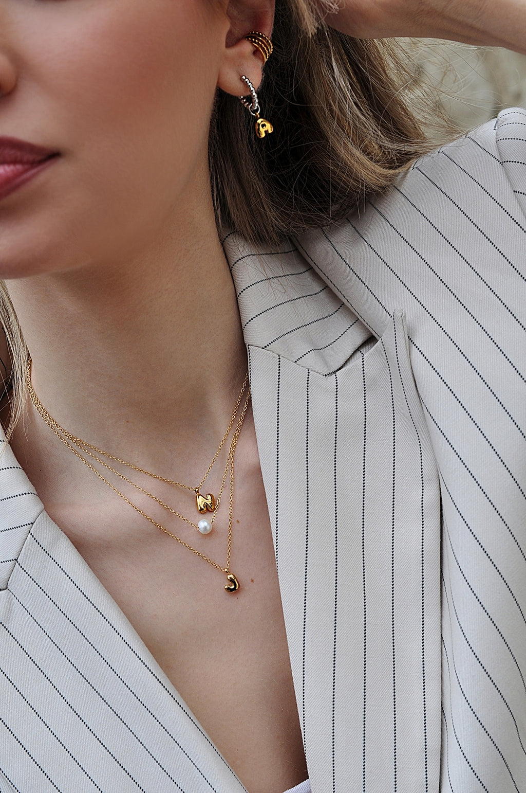 LOVE LETTERS dot classic hoops / LOVE LETTERS dot klasični ringovi