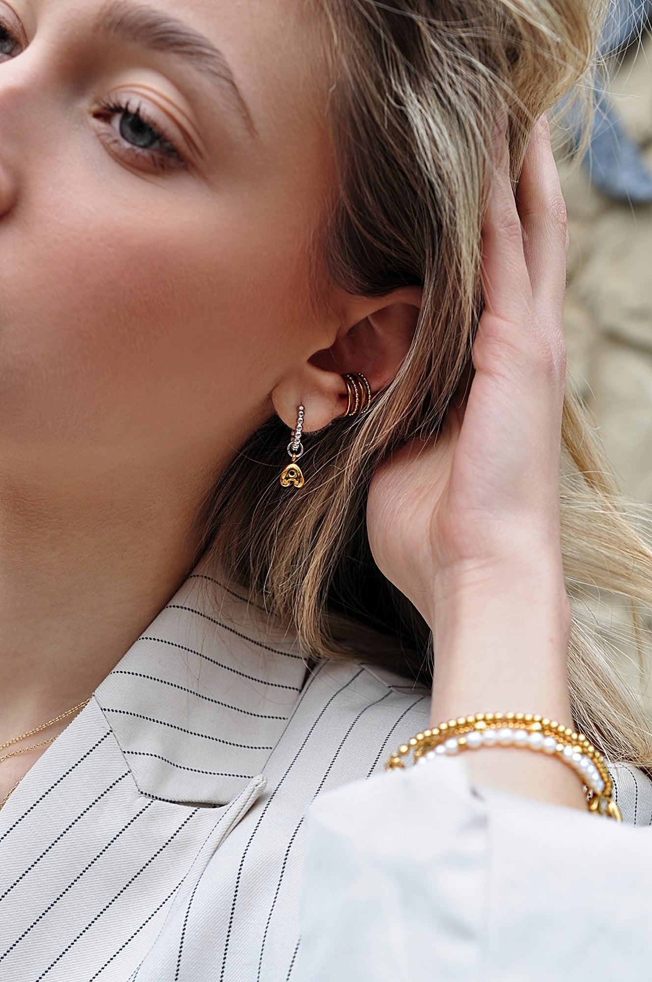 MULTIPLE DOT cuff earring / MULTIPLE DOT cuff naušnica