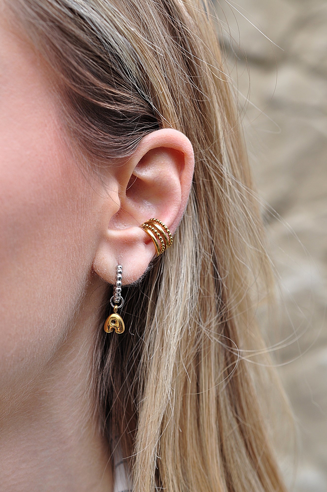 LOVE LETTERS dot classic hoops / LOVE LETTERS dot klasični ringovi