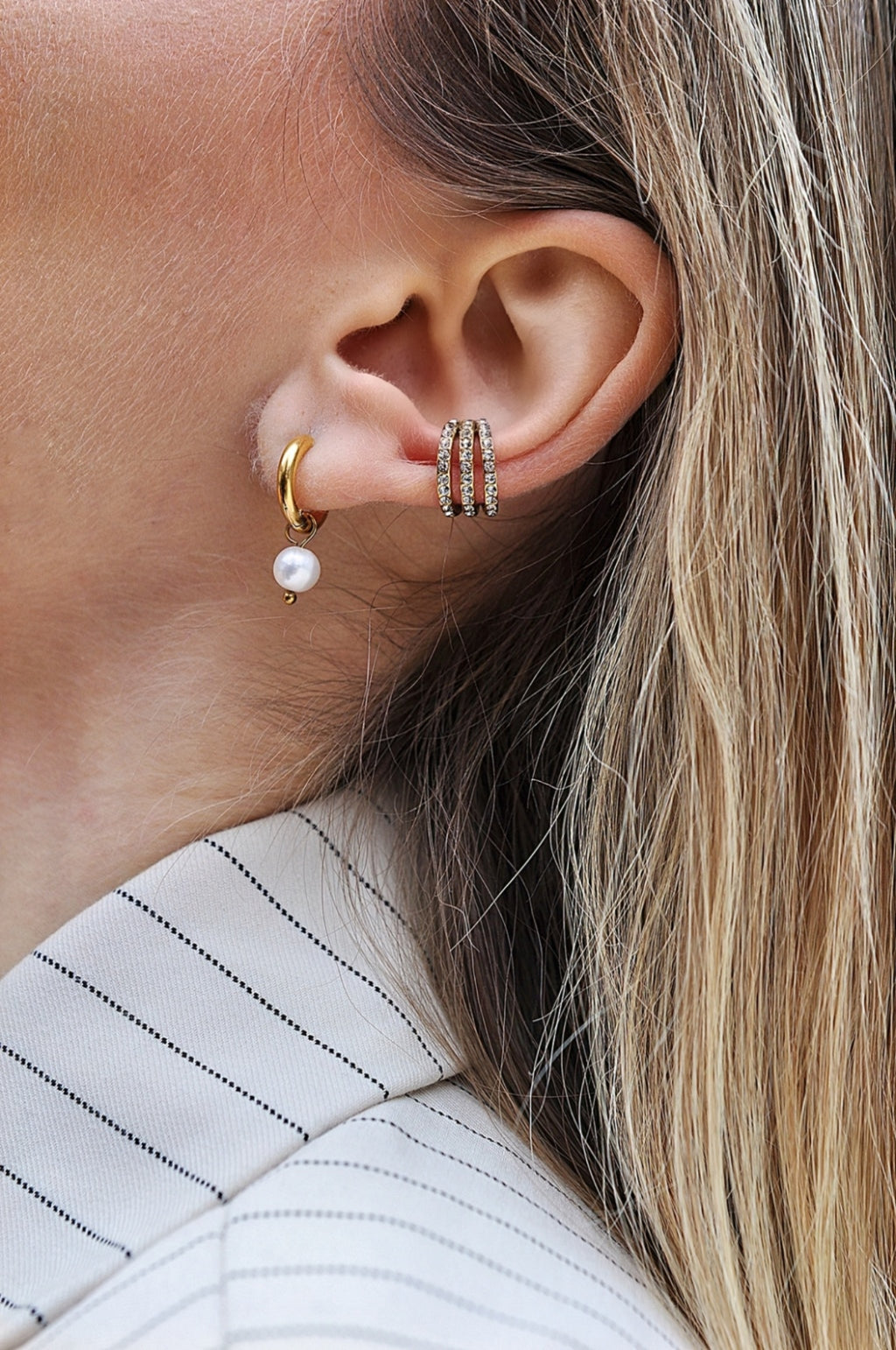 TRIPLE SPARKLE cuff earring / TRIPLE SPARKLE cuff naušnica