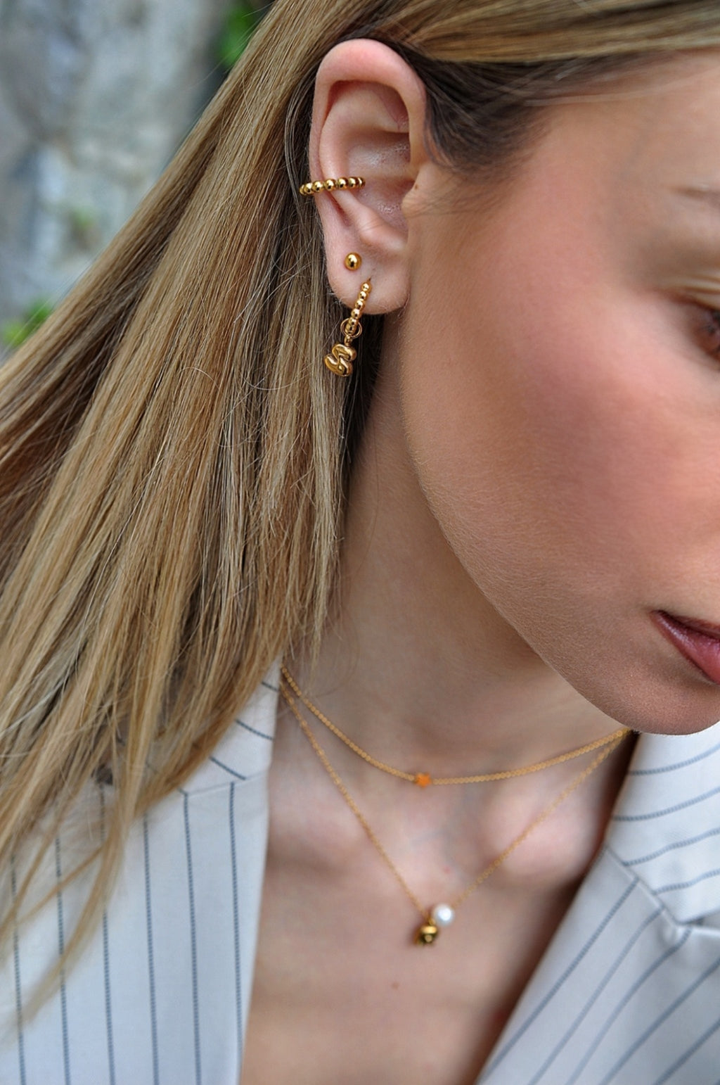 LOVE LETTERS dot classic hoops / LOVE LETTERS dot klasični ringovi