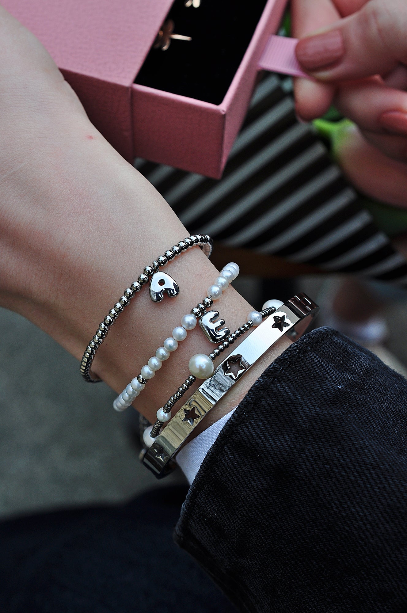 LOVE LETTERS bead bracelet / LOVE LETTERS točkasta narukvica