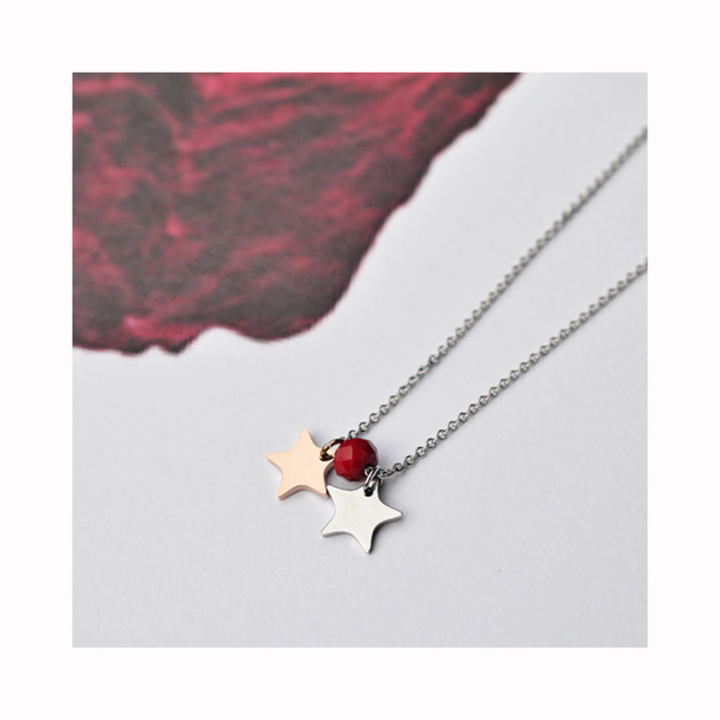 Versilberte MINI STAR DOT Halskette / POsrebrena MINI STAR DOT ogrlica 