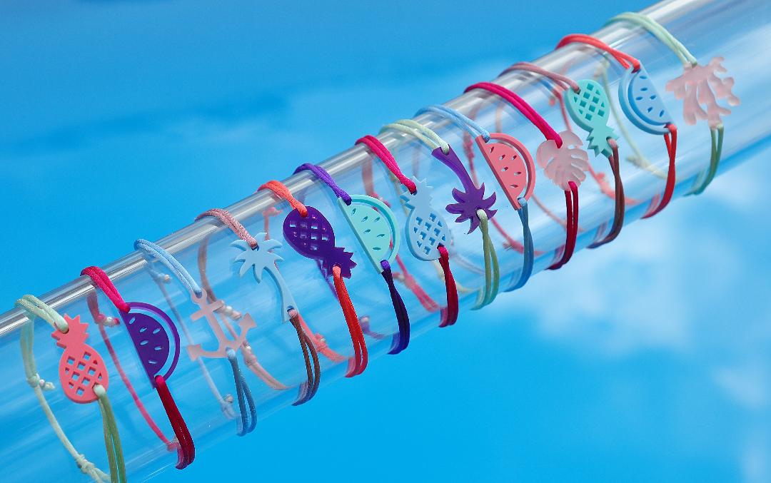 Silk bracelet PALMTREE RAINFOREST / Svilena narukvica PALMTREE RAINFOREST