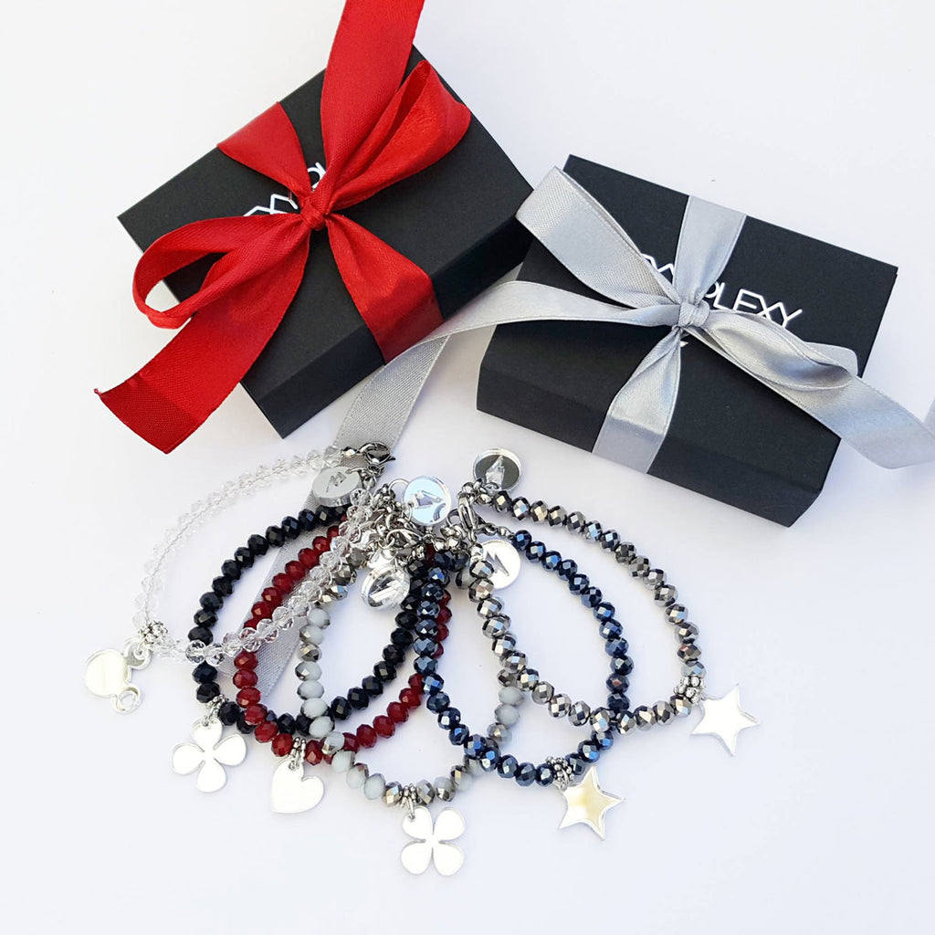 Glasperlenarmband / Staklene-Perlmutt