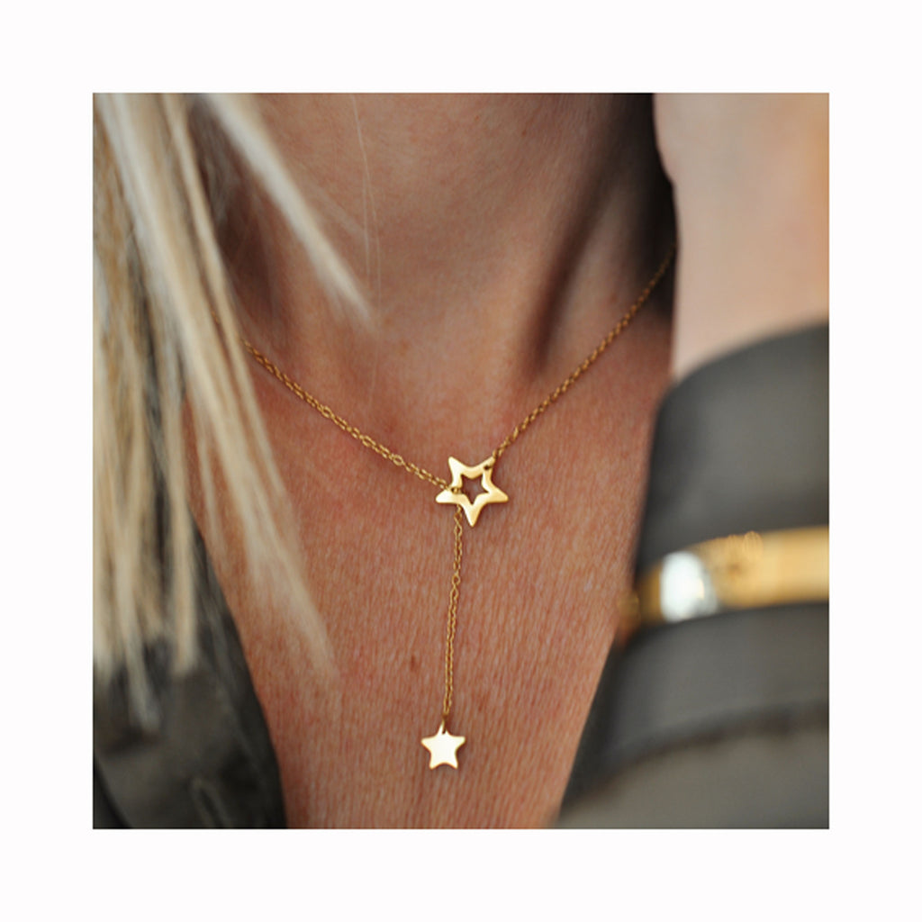 Silver plated necklace MATCHING STARS / Posrebrena ogrlica MATCHING STARS