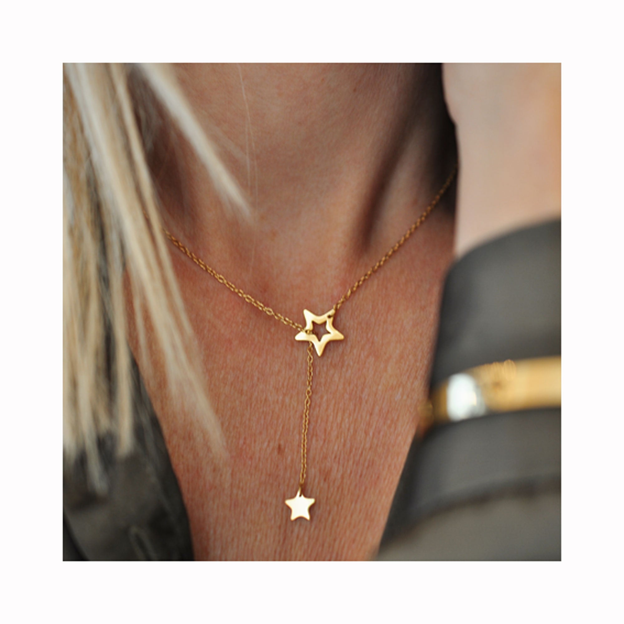 Silver plated necklace MATCHING STARS / Posrebrena ogrlica MATCHING STARS