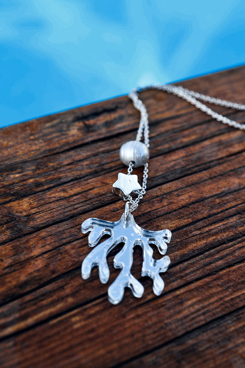 Necklace PLEXI CORAL / Ogrlica PLEXI KORALJ