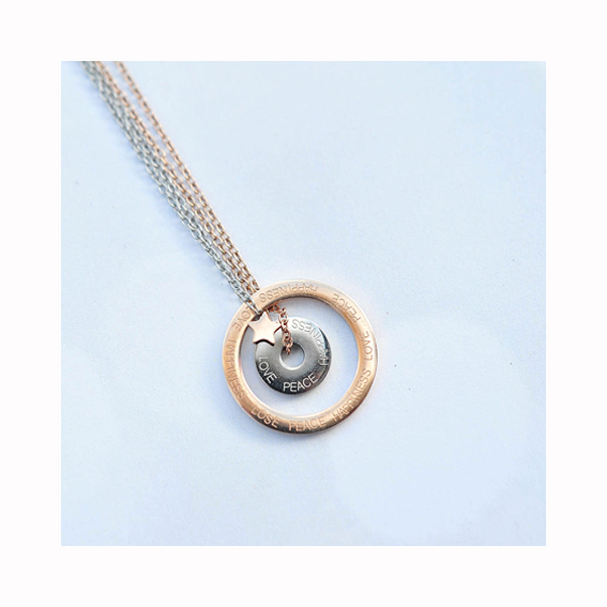 Doppelte Halskette CIRCLE OF LIFE / CIRCLE OF LIFE dupla ogrlica 