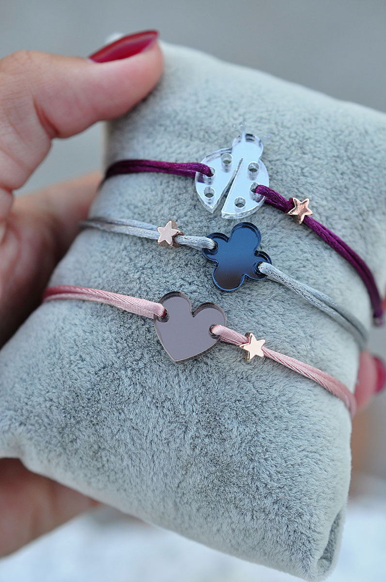 Silk Bracelet WISH color mirror/ Svilena narukvica WISH zrcalo u boji 