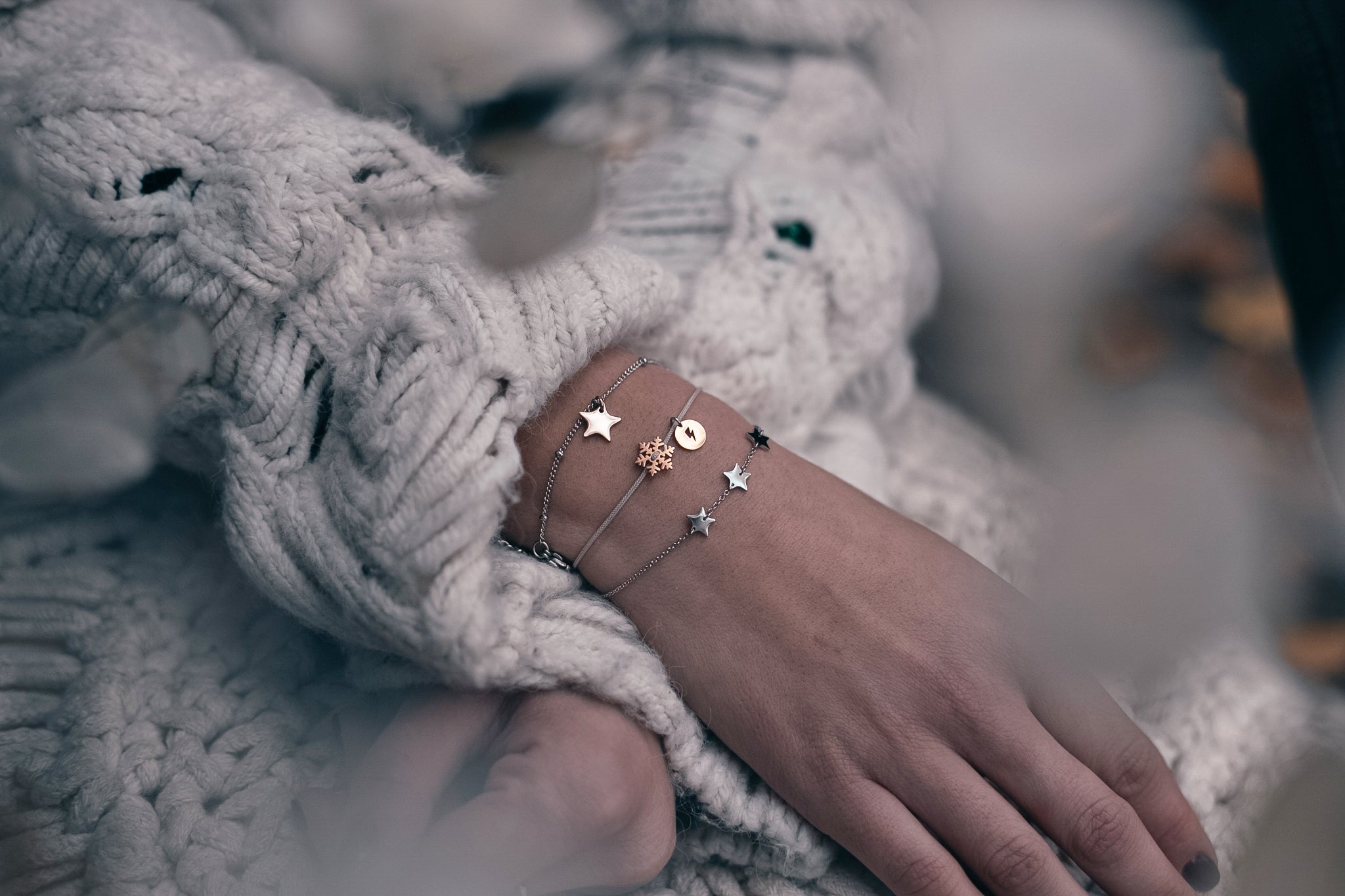 MOONCHILD versilberter Engel &amp; Schneeflocke 