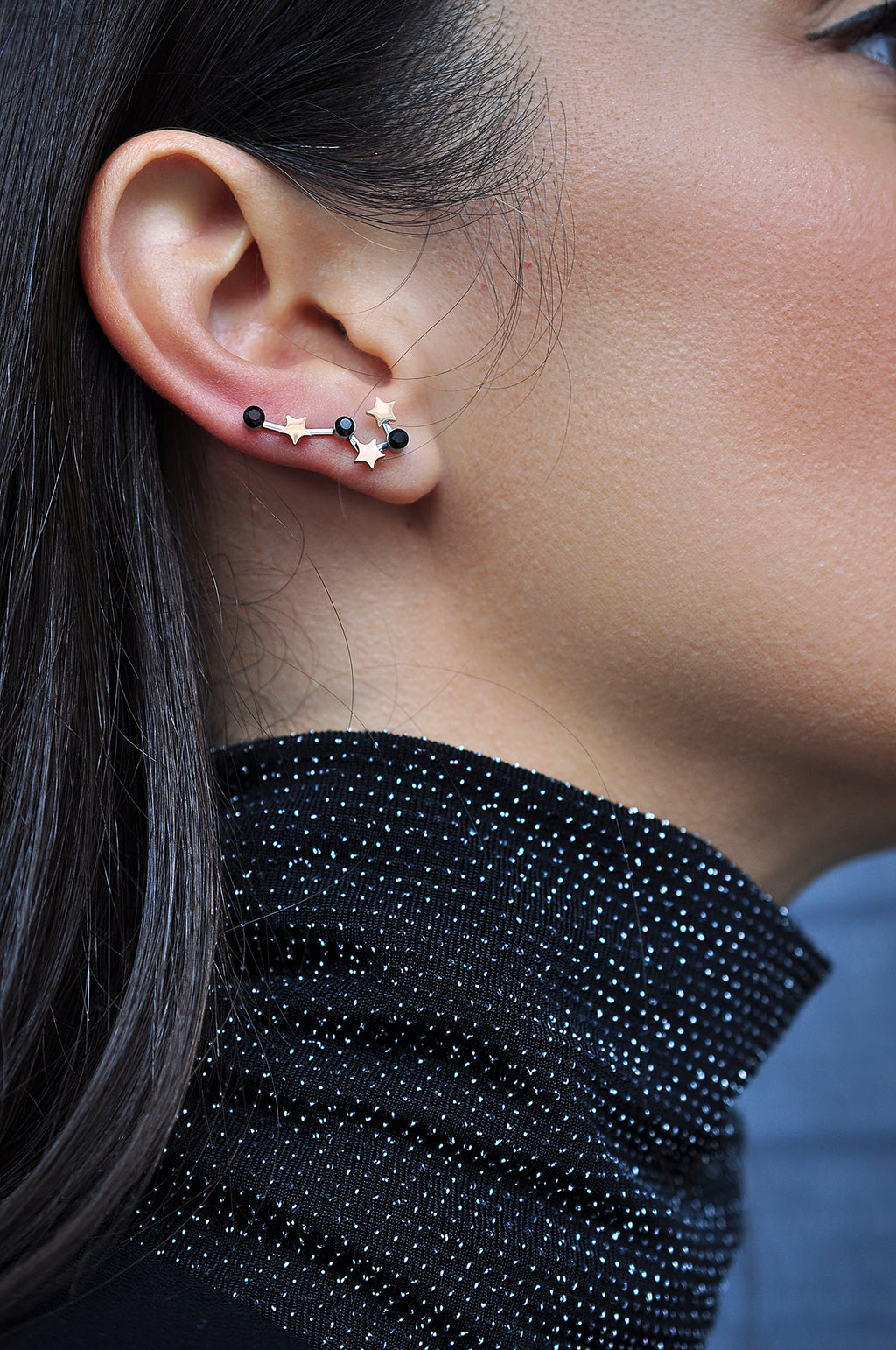 ROCK STAR BLACK čarobni uhani / ROCK STAR BLACK magic naušnica 