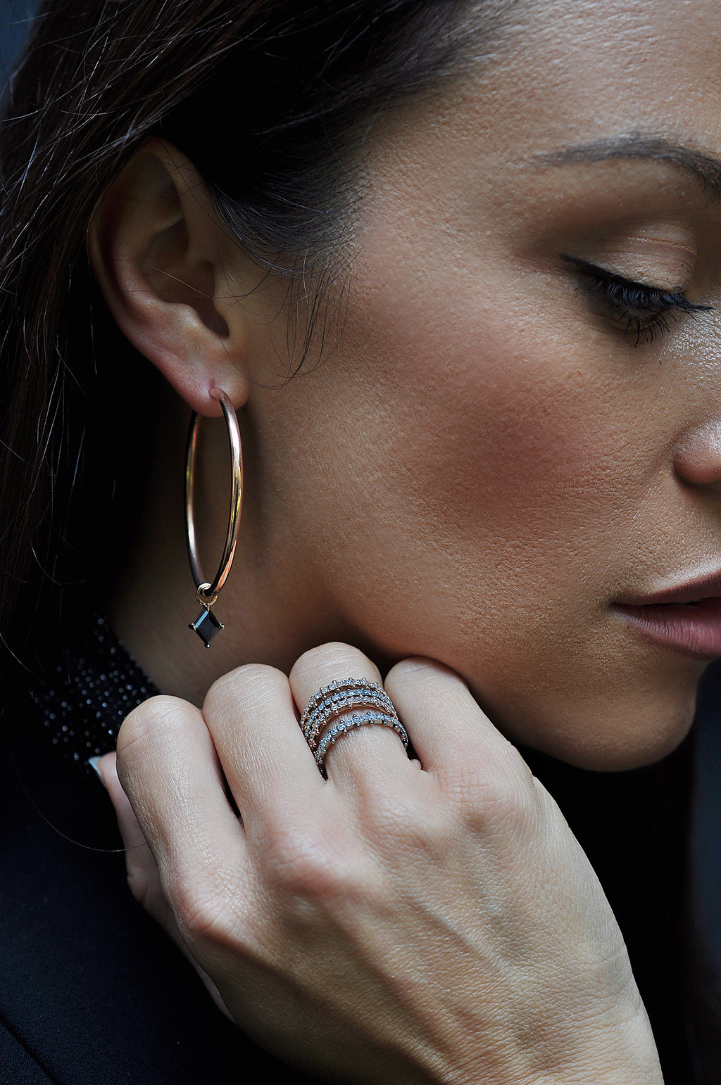 BLACK ROCK große Creolen 