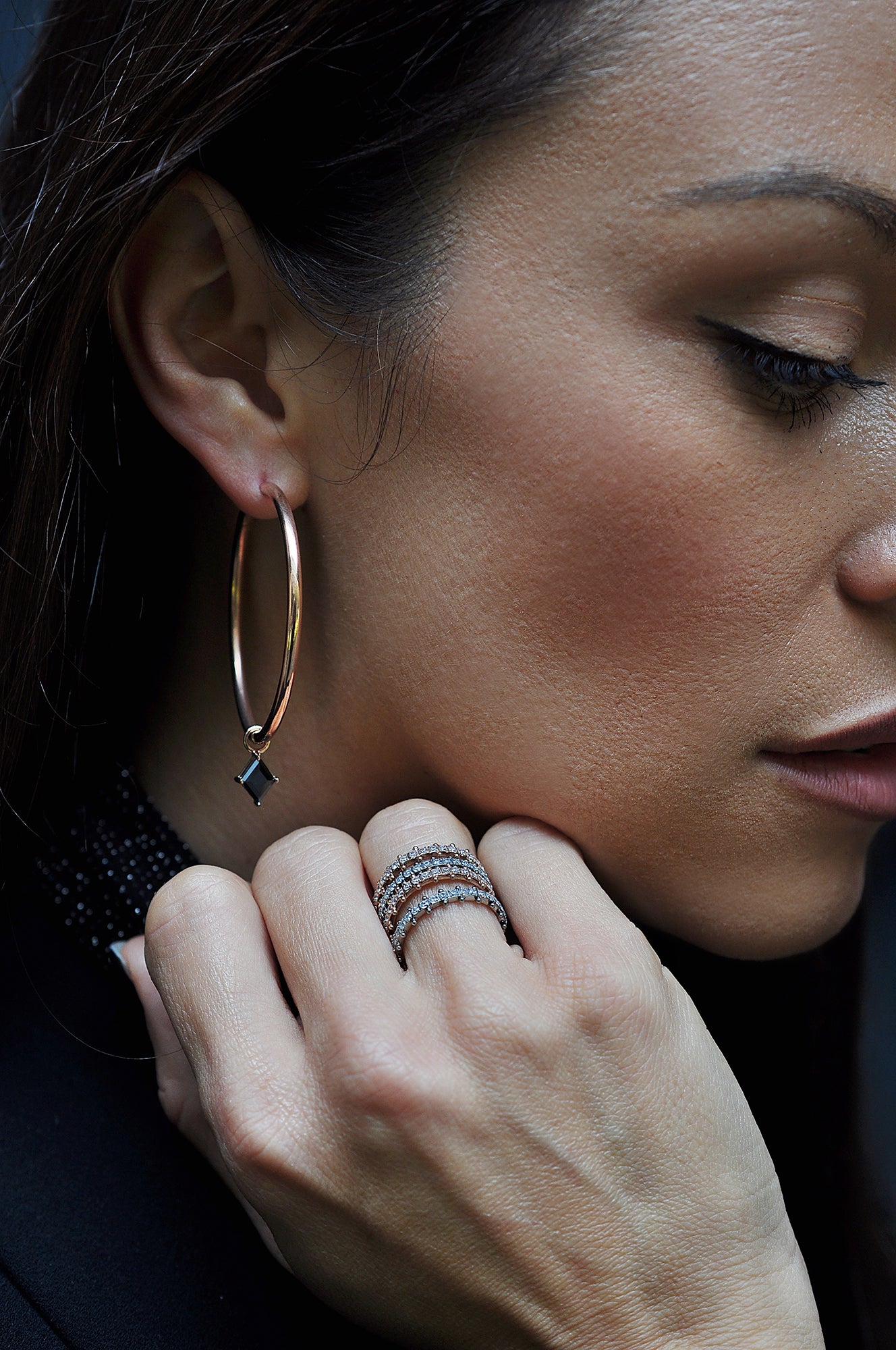 BLACK ROCK große Creolen 