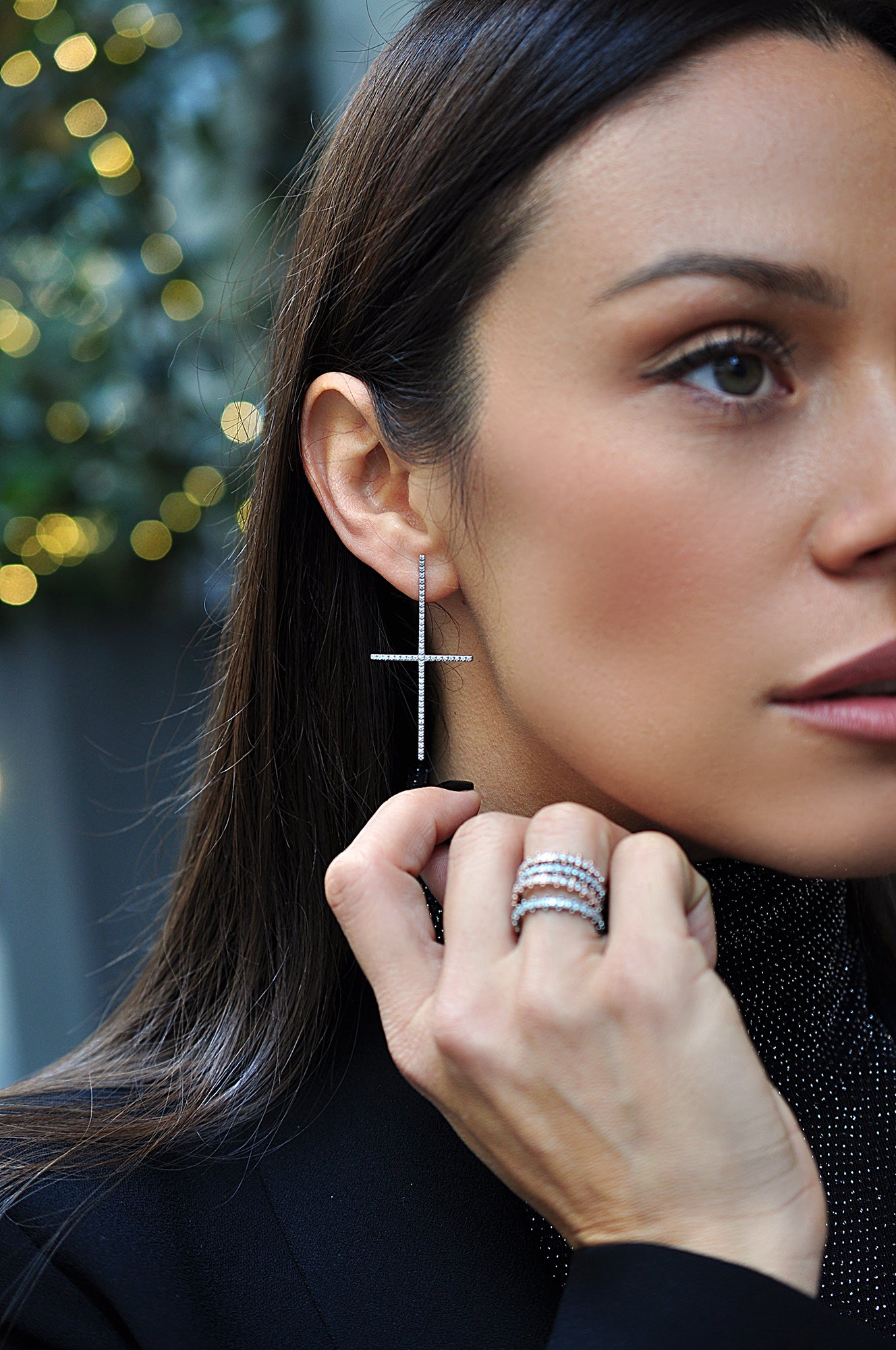 ROCK'N'DOLL svetleči uhani / ROCK'N'DOLL sparkle naušnice 