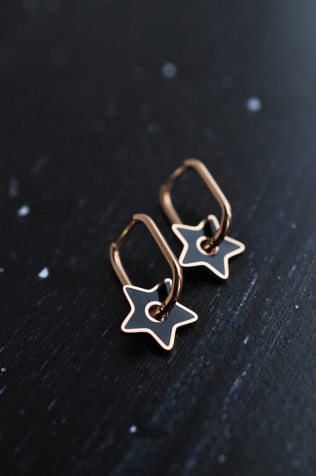 BLACK STAR oval hoops / BLACK STAR ovalni ringovi