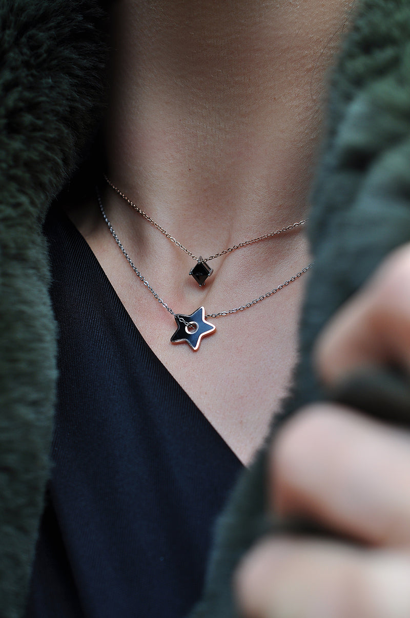 STAR & ROCK double necklace / STAR & ROCK dvostruka ogrlica