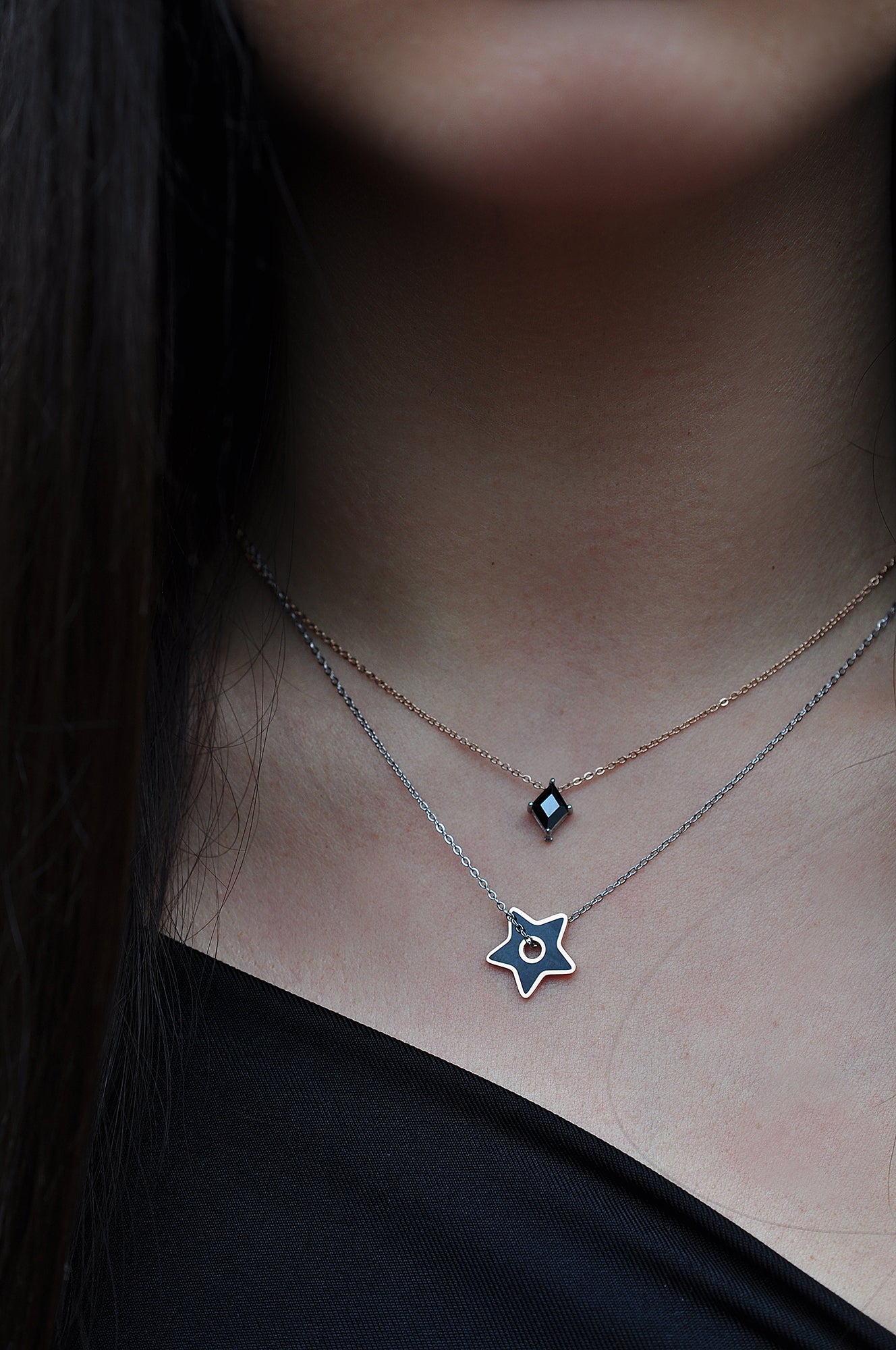STAR & ROCK double necklace / STAR & ROCK dvostruka ogrlica