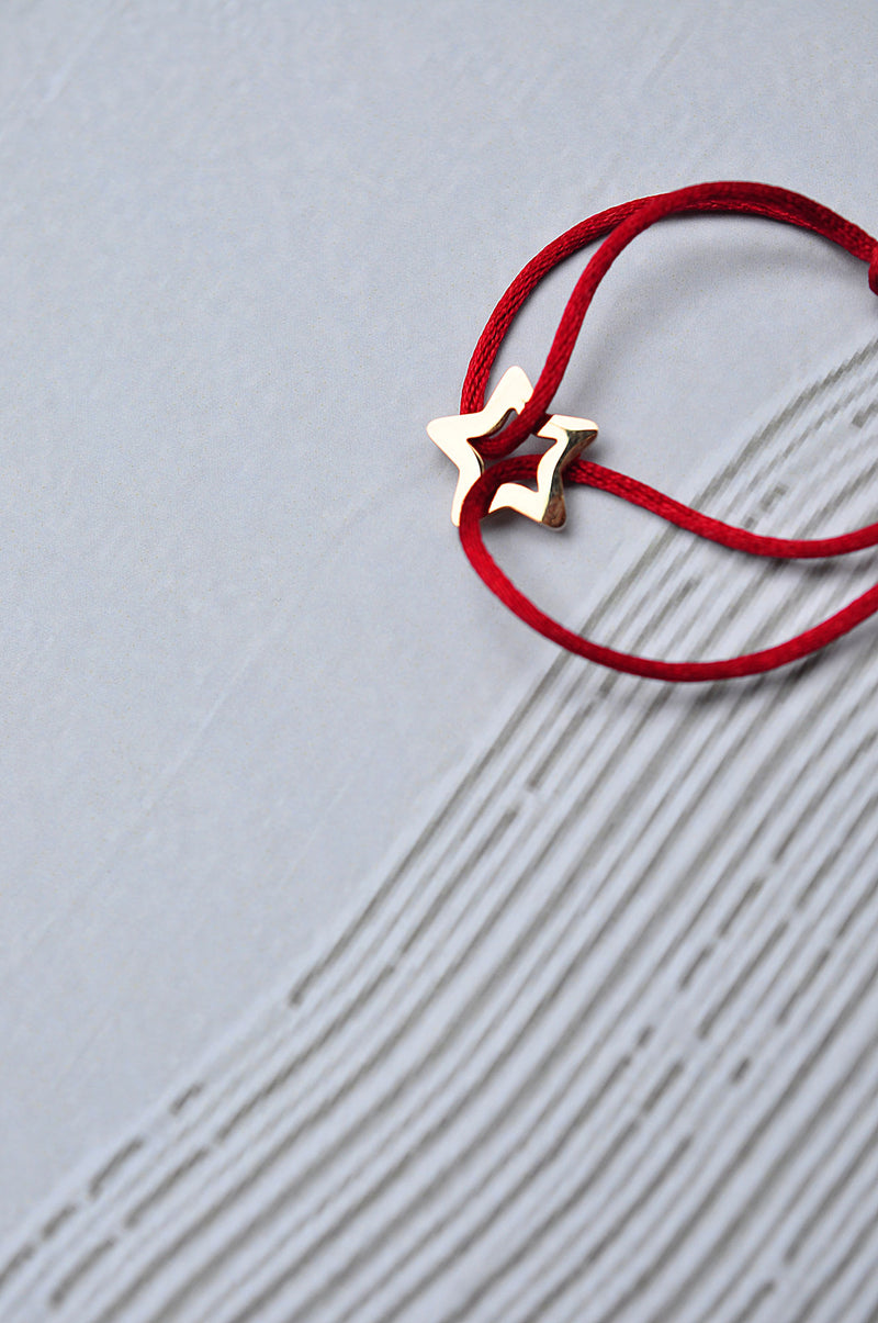 STAR OUTLINE silk bracelet / STAR LINE svilena narukvica