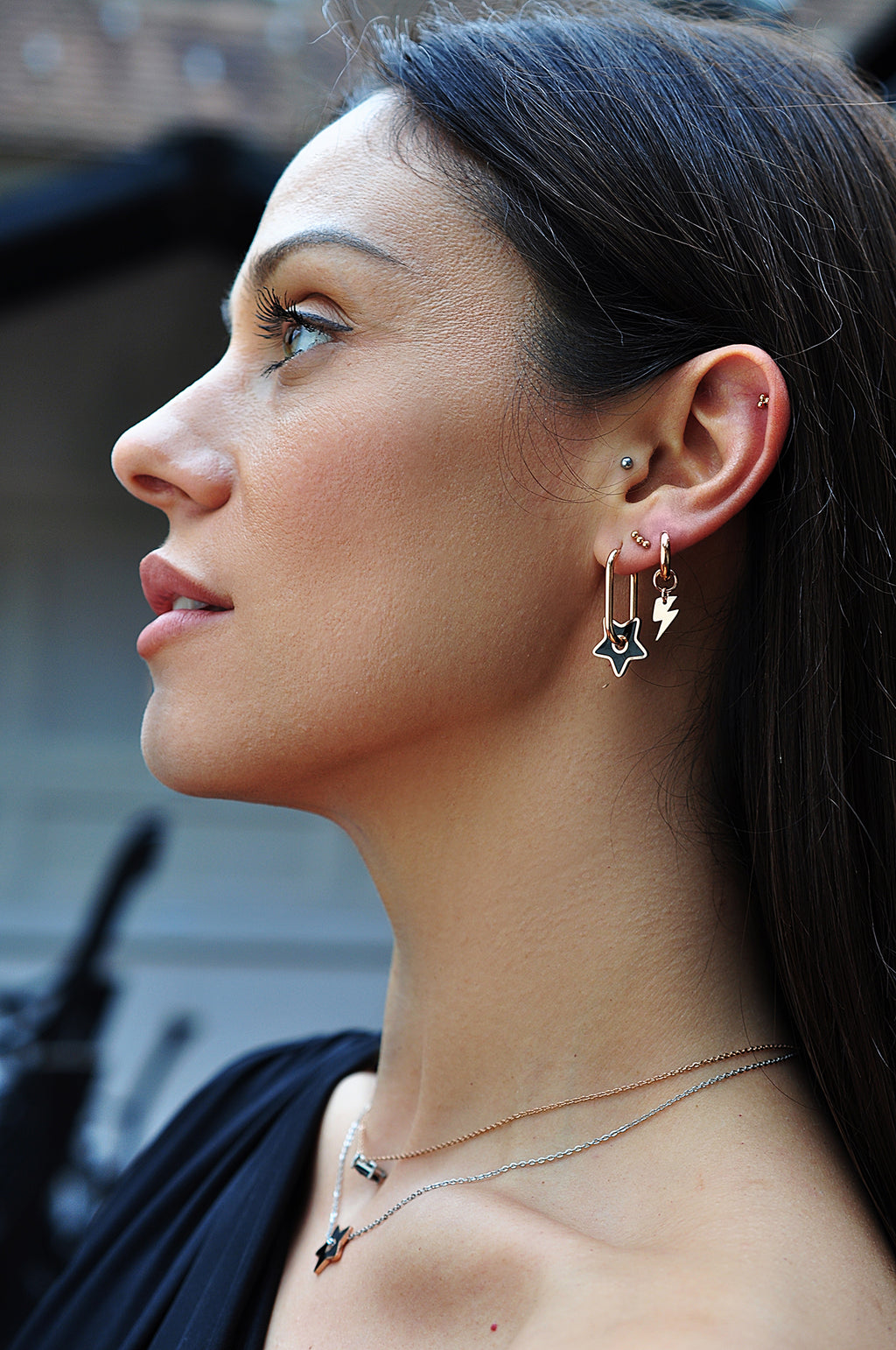 BLACK STAR oval hoops / BLACK STAR ovalni ringovi