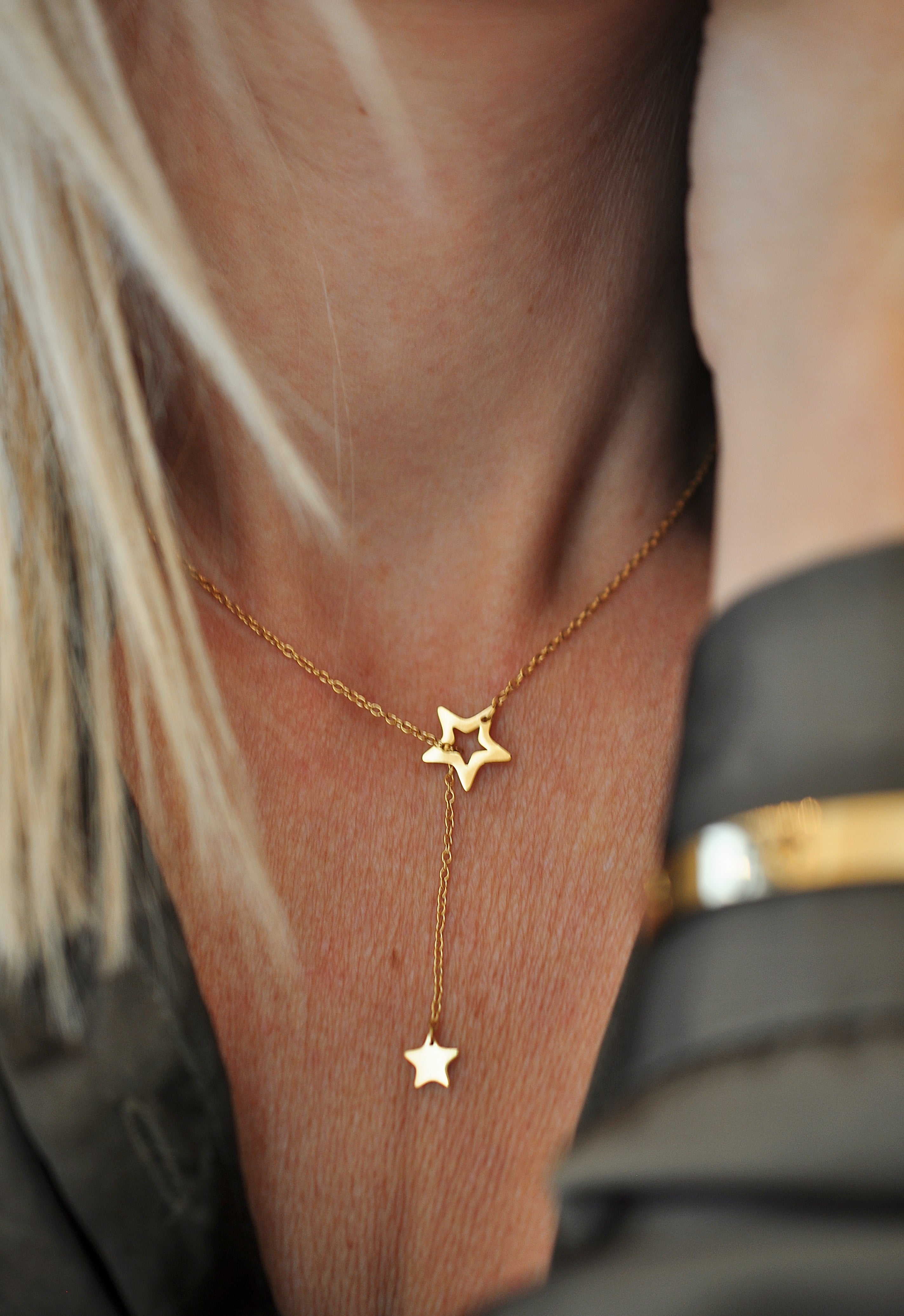 Versilberte Halskette MATCHING STARS / Posrebrena ogrlica MATCHING STARS
