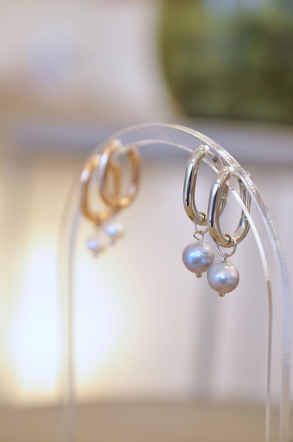 OVAL PEARL Creolen / OVALNI RINGOVI Biser 