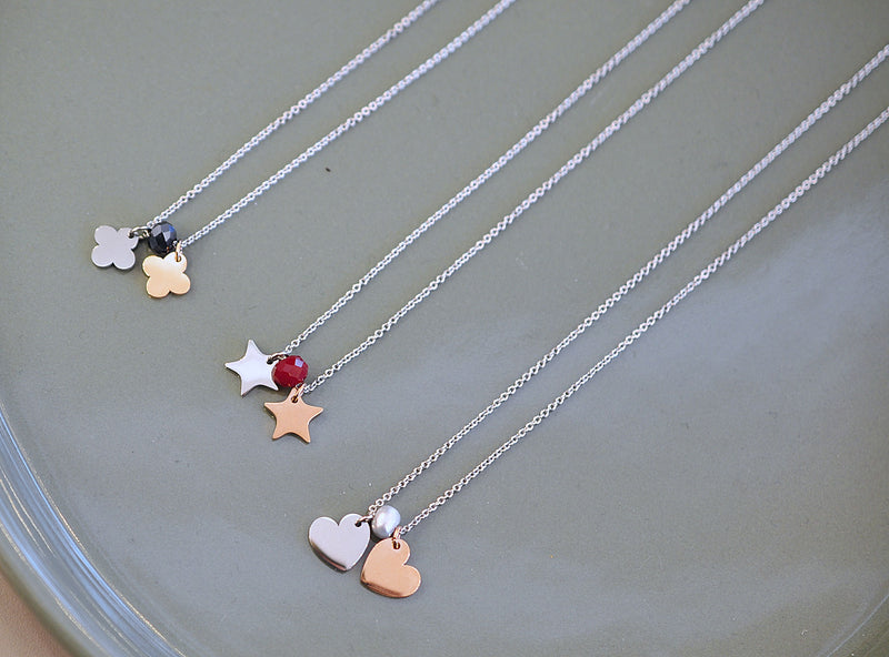 Silver plated MINI STAR DOT necklace / POsrebrena MINI STAR DOT ogrlica
