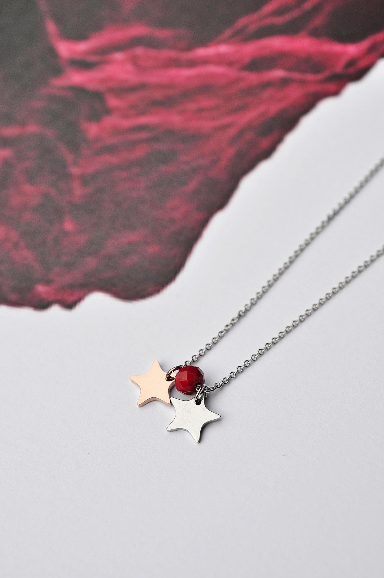 Versilberte MINI STAR DOT Halskette / POsrebrena MINI STAR DOT ogrlica 