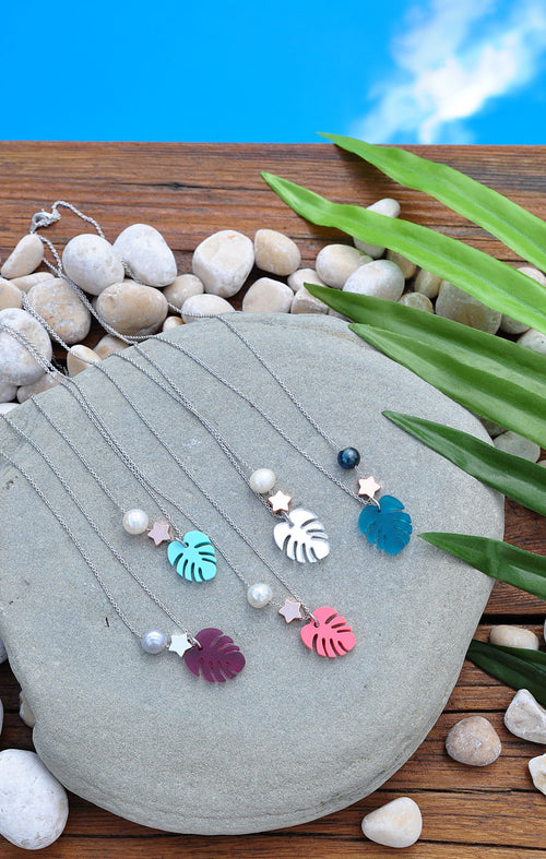 Necklace PLEXI MONSTERA / Ogrlica PLEXI MONSTERA