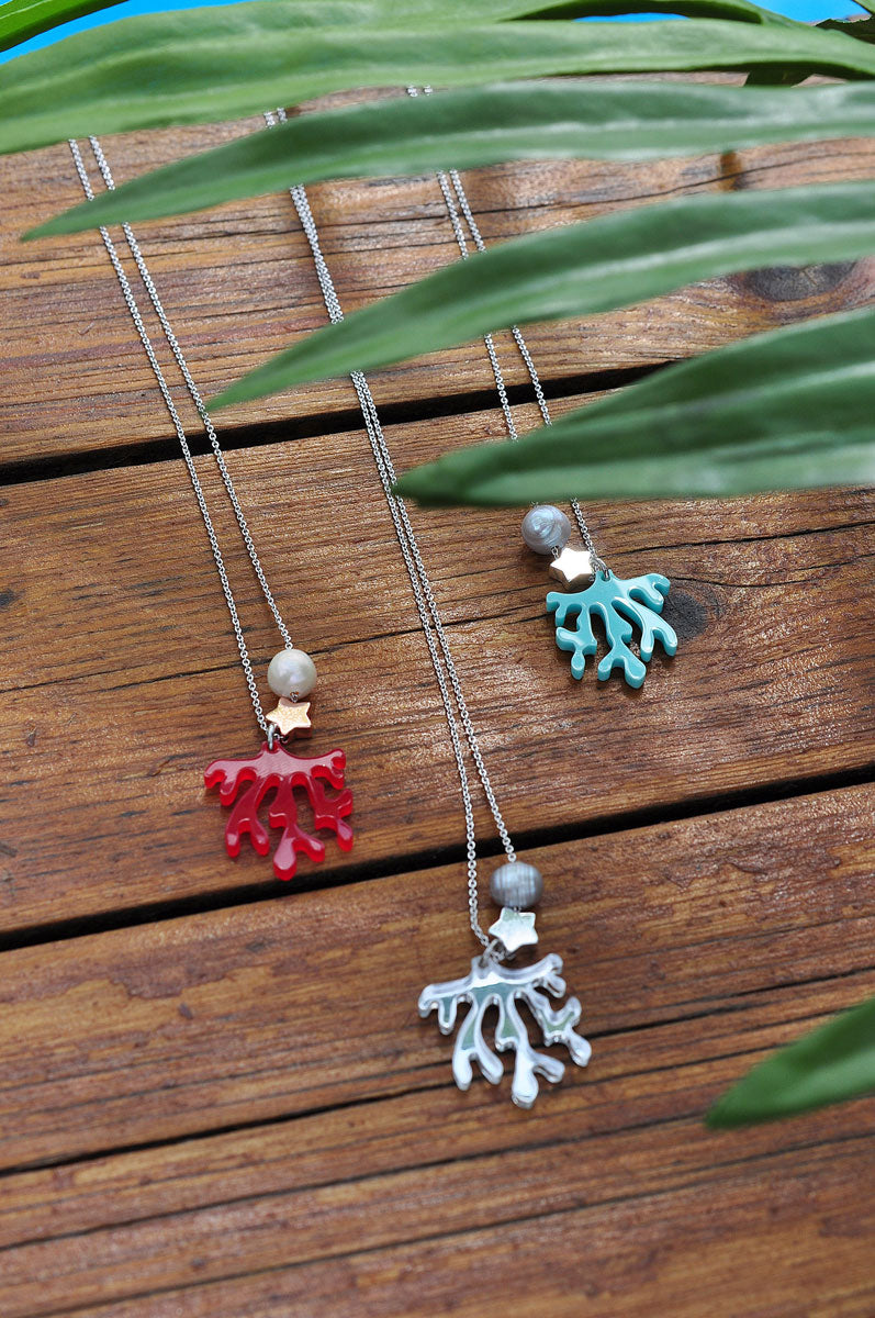 Necklace PLEXI CORAL / Ogrlica PLEXI KORALJ