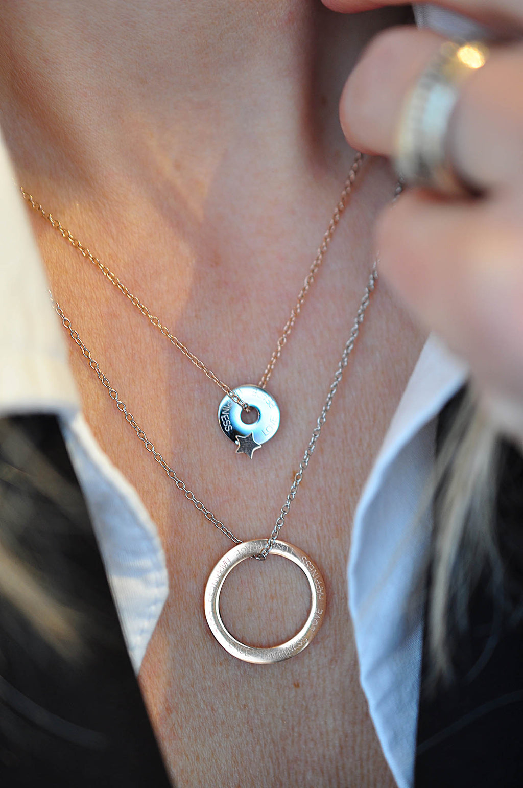Doppelte Halskette CIRCLE OF LIFE / CIRCLE OF LIFE dupla ogrlica 