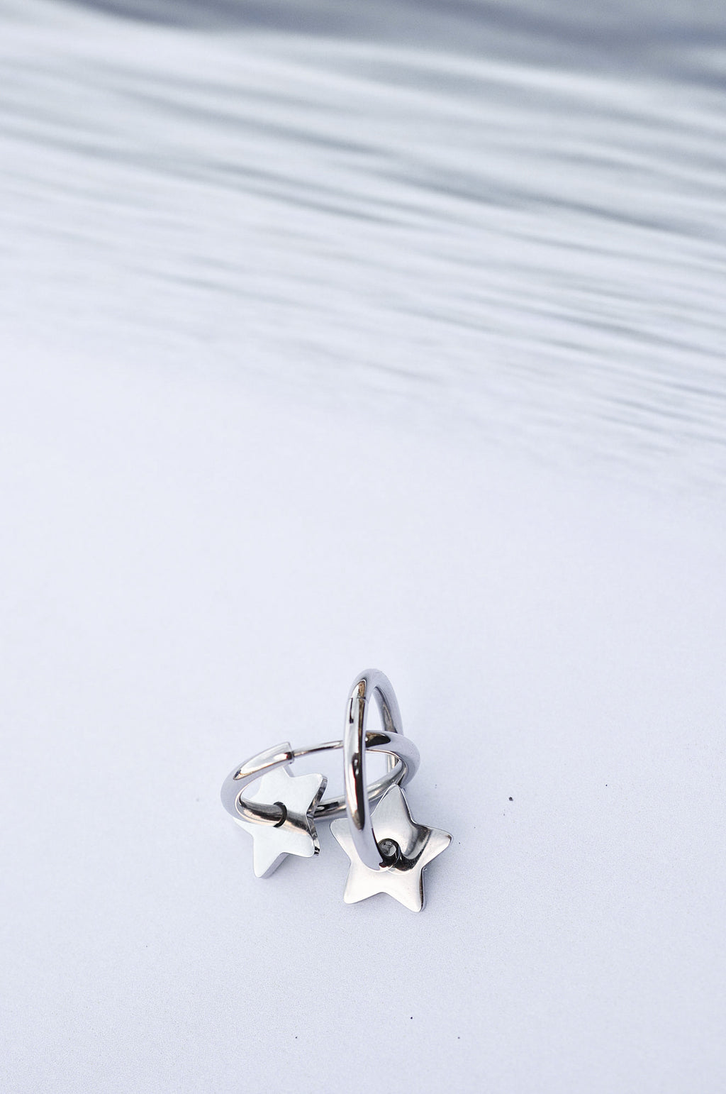 TURQUISE STAR hoop earrings / TURQUISE STAR ring naušnice