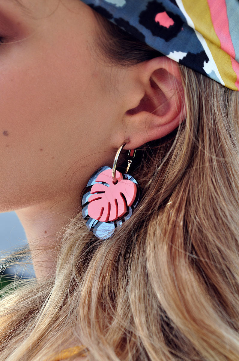 Ohrringe MONSTERA SOMMER / Naušnice MONSTERA SOMMER
