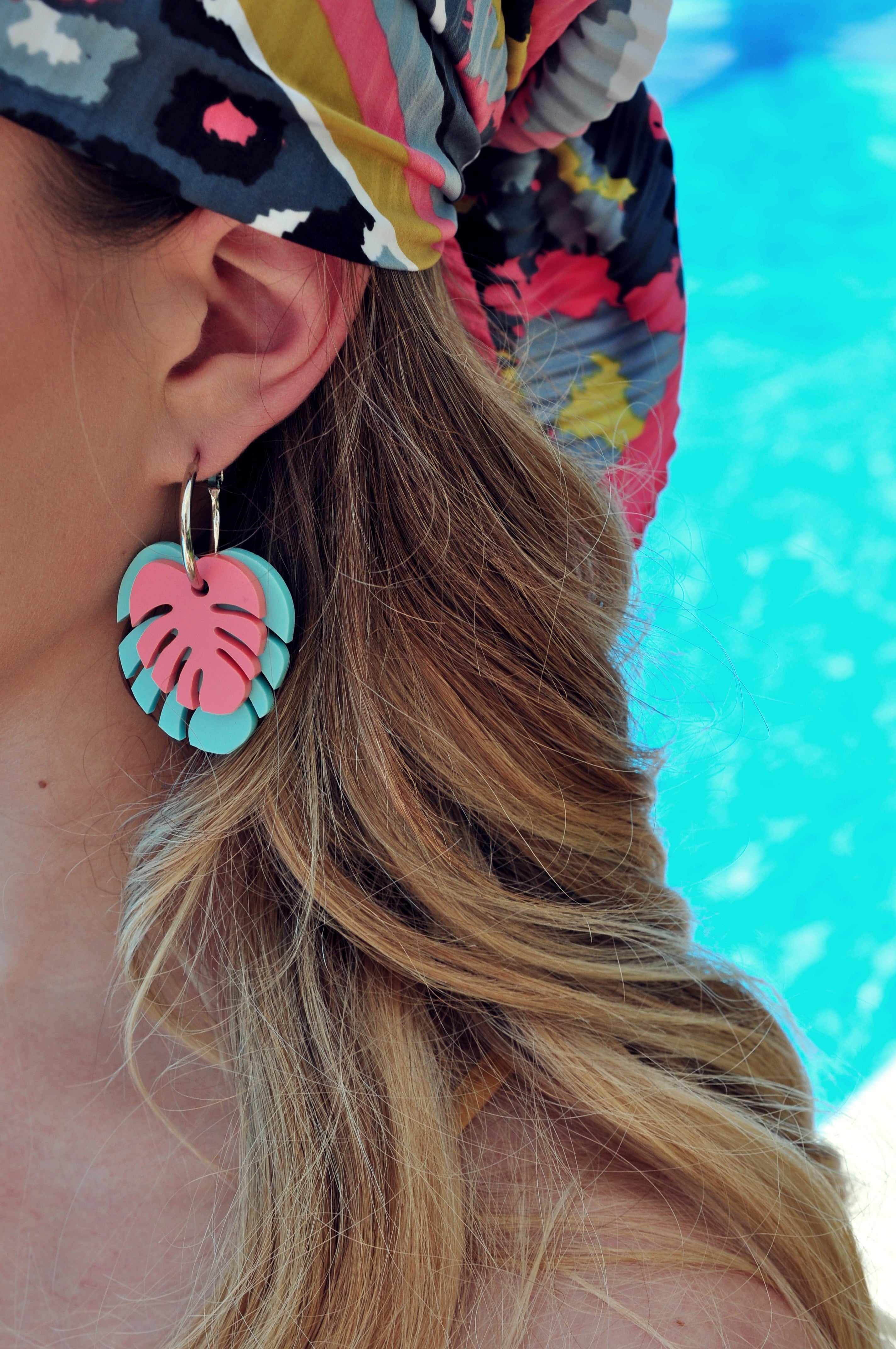 Ohrringe MONSTERA SOMMER / Naušnice MONSTERA SOMMER