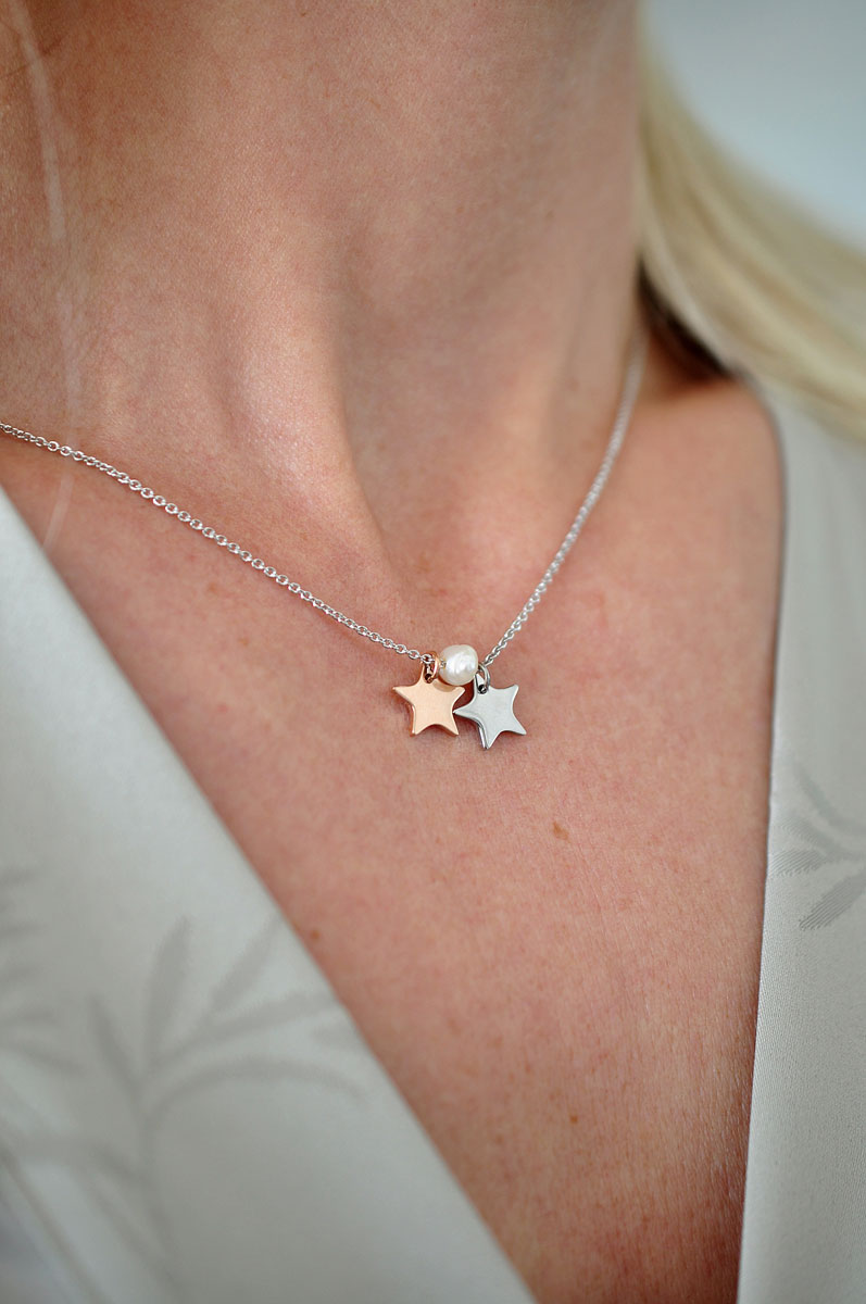 Posrebrena ogrlica MINI STAR / Posrebrena MINI ZVJEZDICA ogrlica