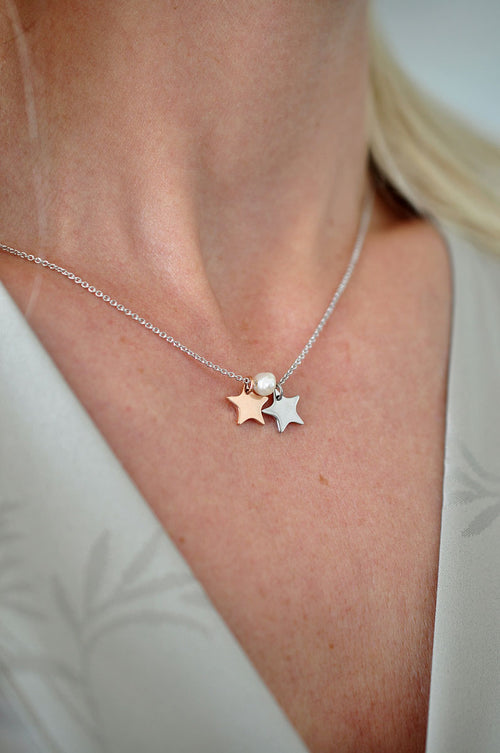 Posrebrena ogrlica MINI STAR / Posrebrena MINI ZVJEZDICA ogrlica
