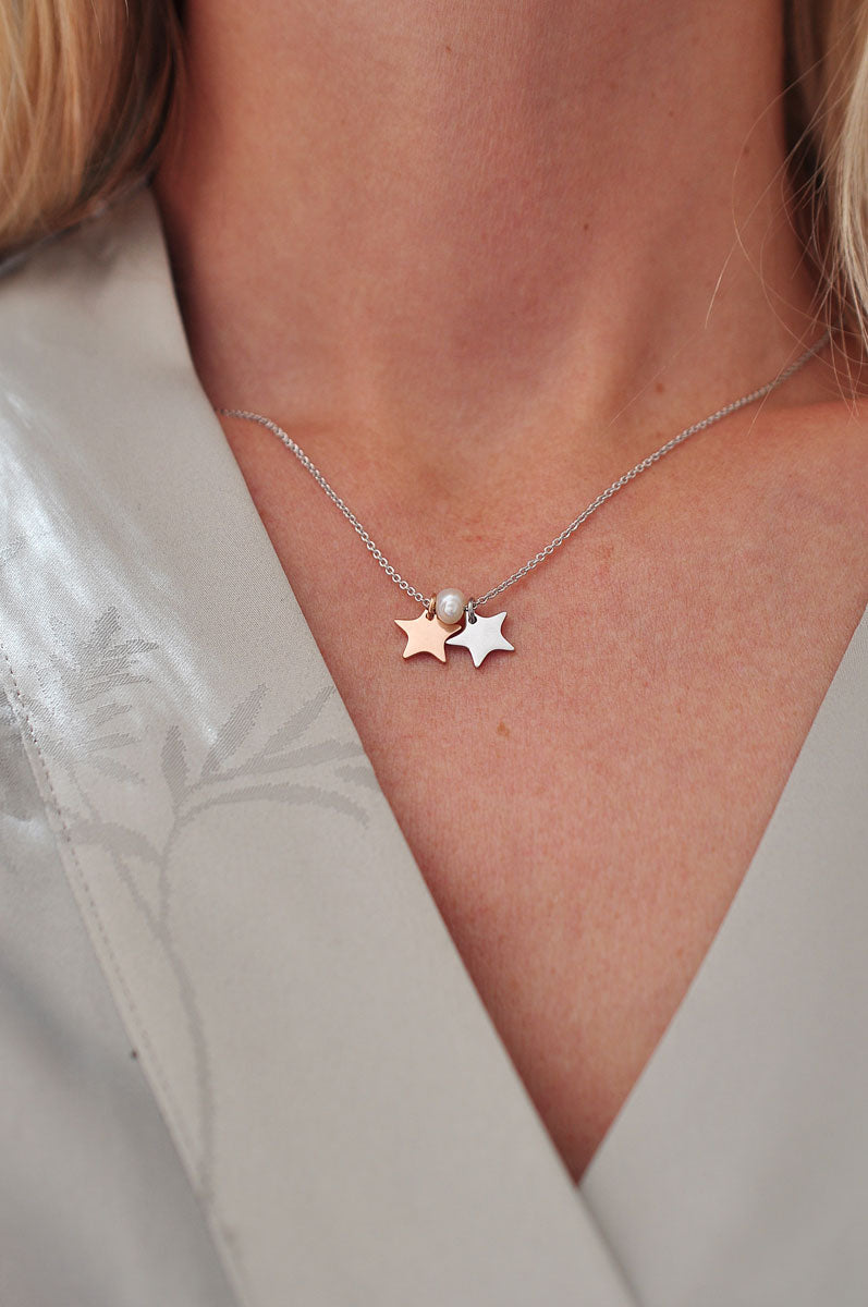 Posrebrena ogrlica MINI STAR / Posrebrena MINI ZVJEZDICA ogrlica