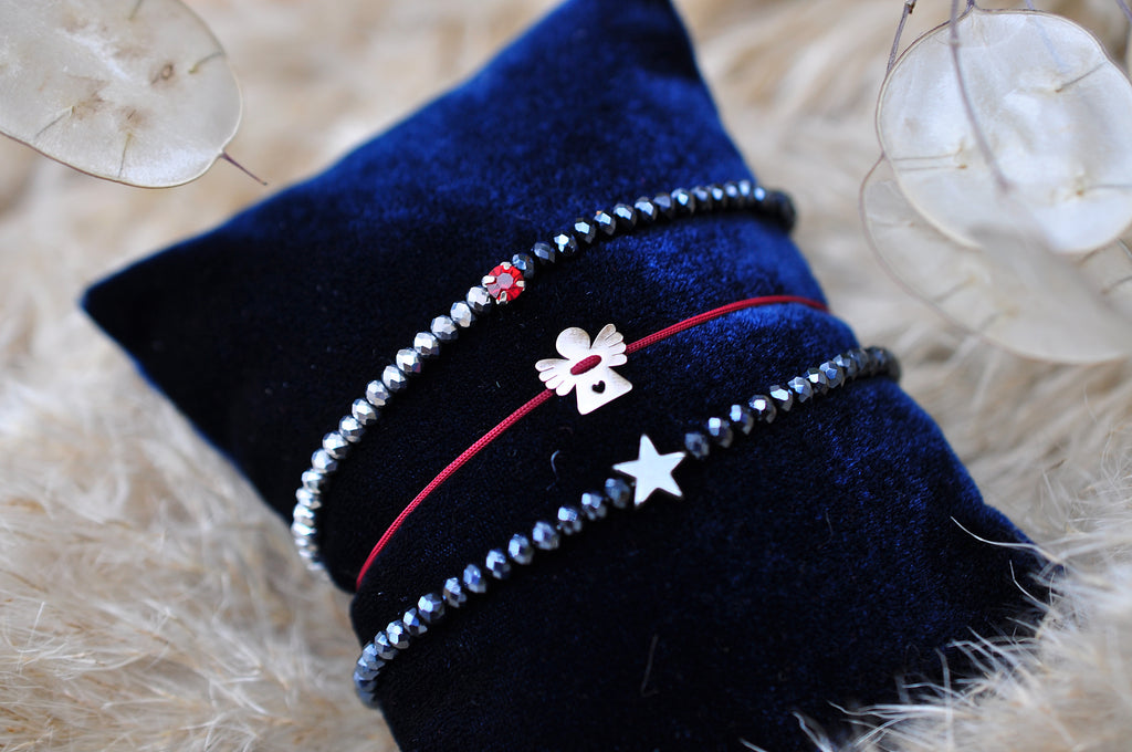 MOONCHILD versilberter Engel &amp; Schneeflocke 