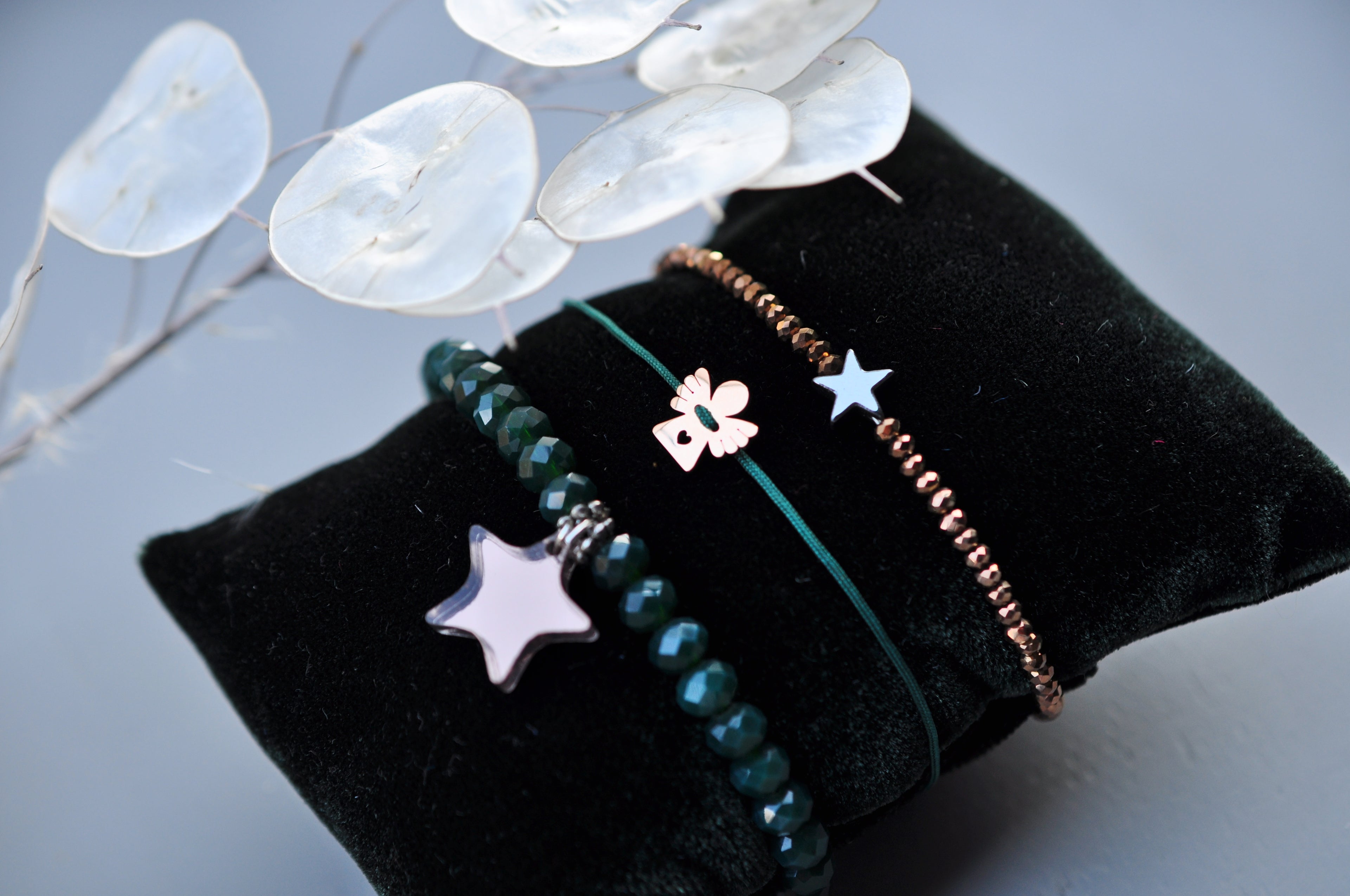 MOONCHILD versilberter Engel &amp; Schneeflocke 