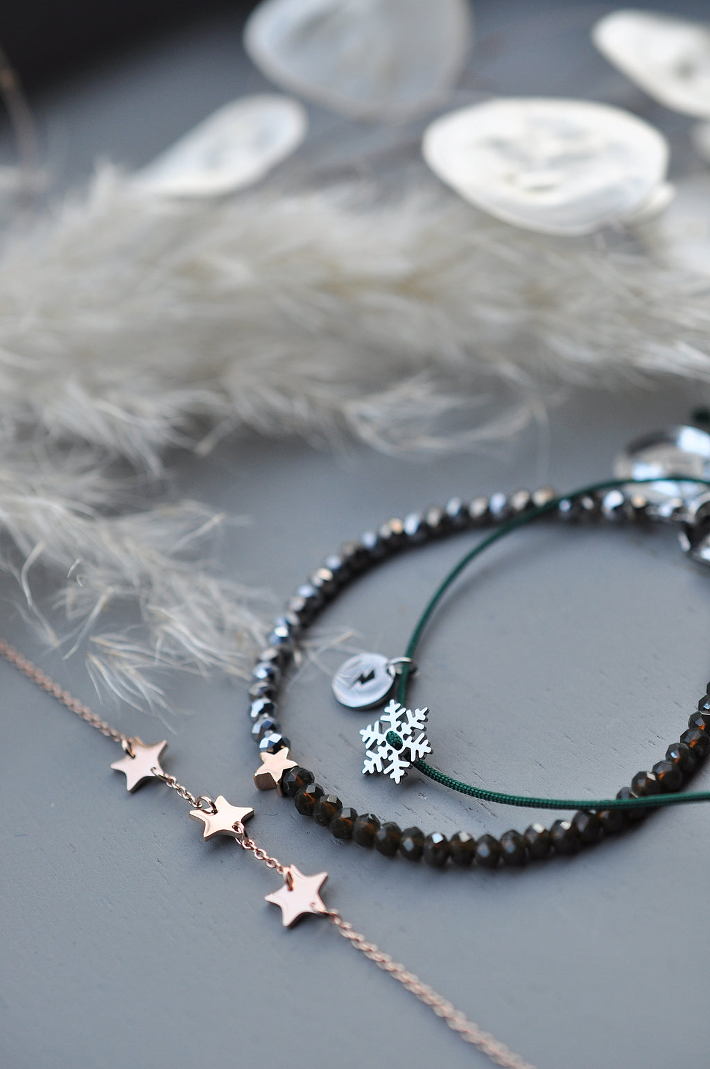 MOONCHILD versilberter Engel &amp; Schneeflocke 