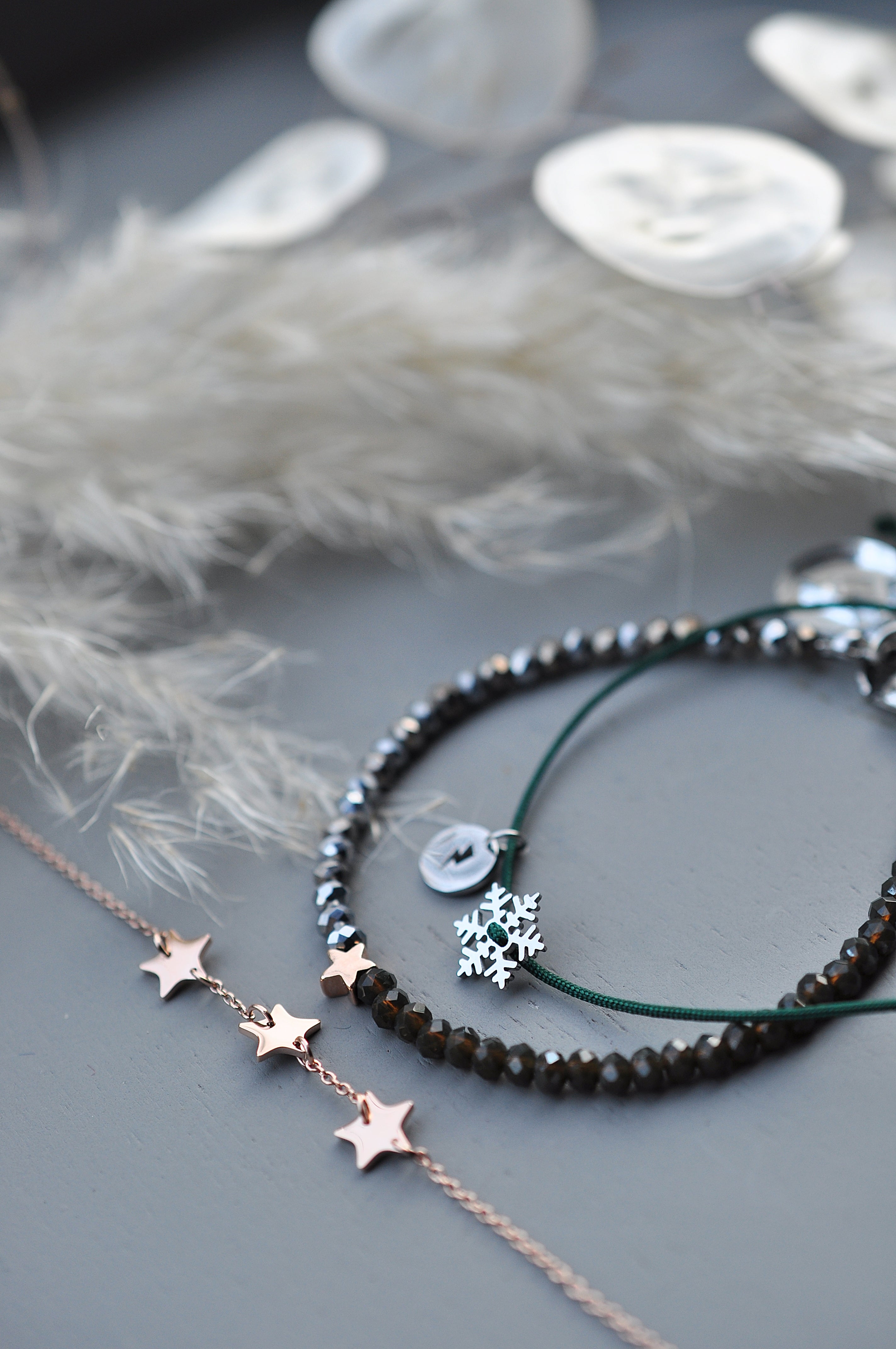 MOONCHILD versilberter Engel &amp; Schneeflocke 