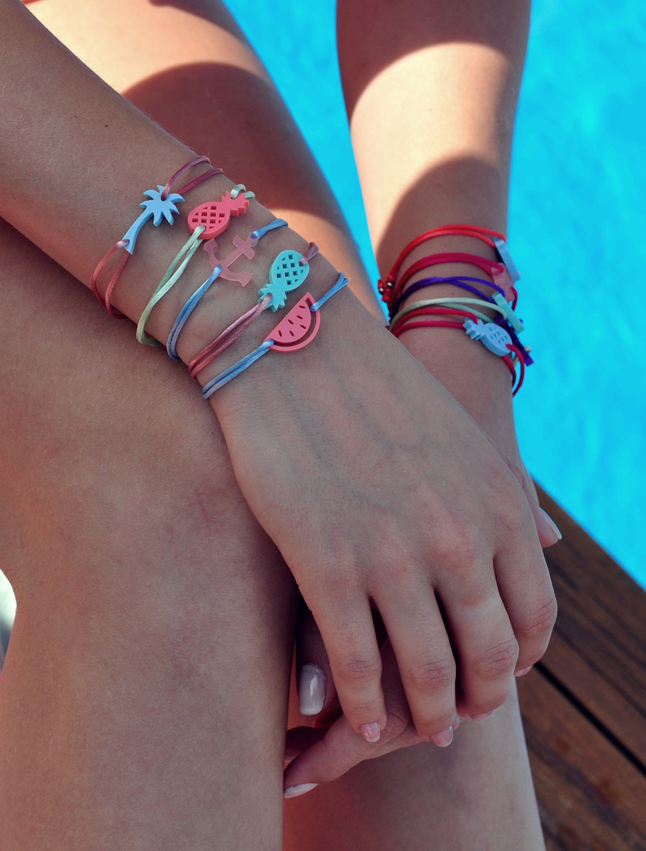 Silk bracelet PINEAPPLE RAINFOREST / Svilena narukvica ANANAS RAINFOREST