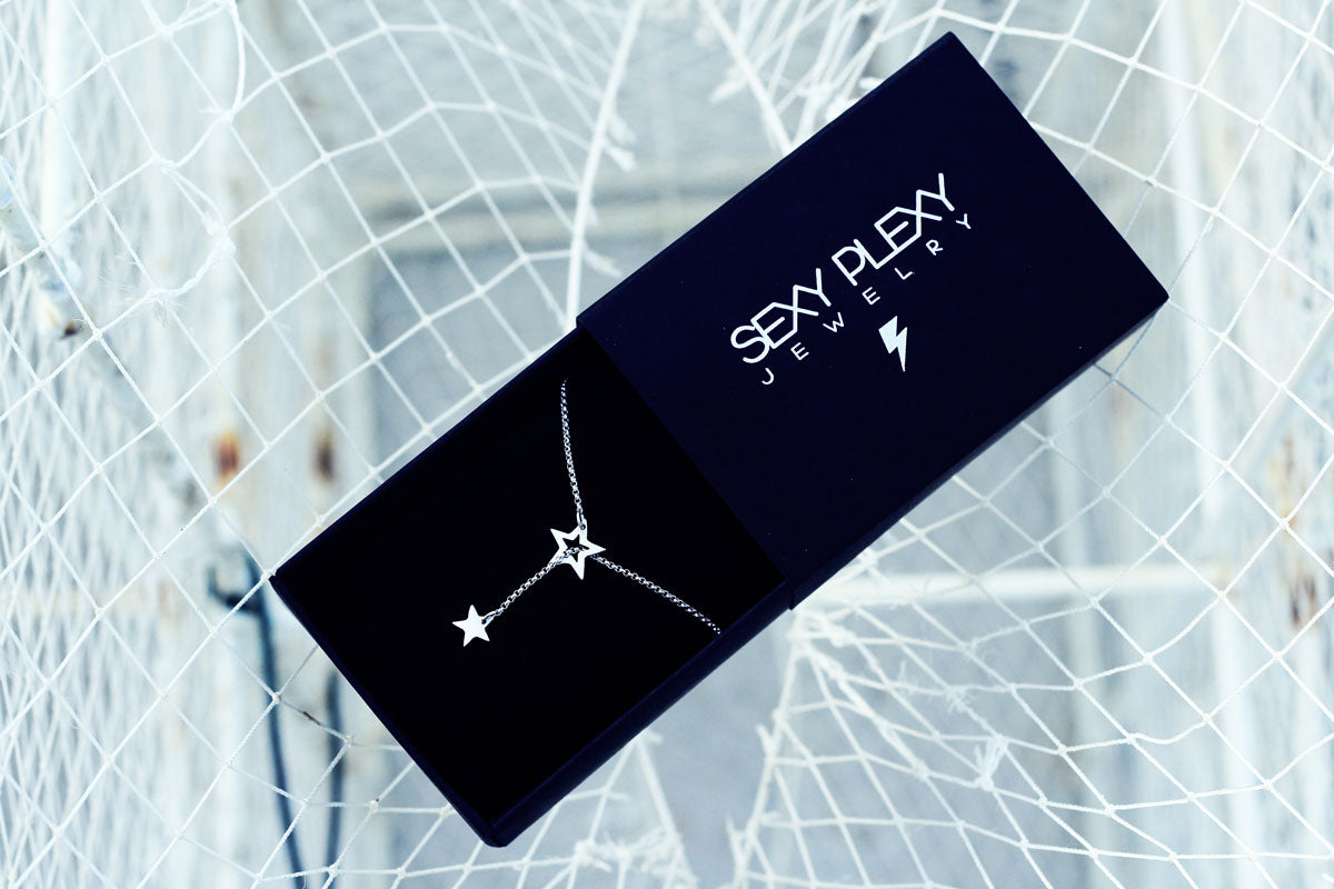 Silver plated necklace MATCHING STARS / Posrebrena ogrlica MATCHING STARS