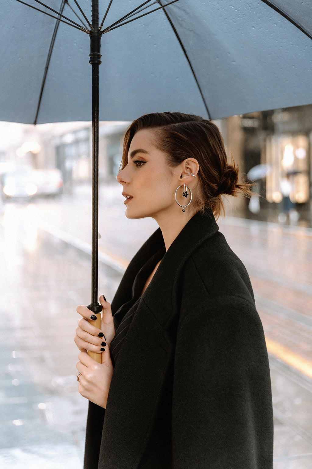 BLACK STAR oval hoops / BLACK STAR ovalni ringovi