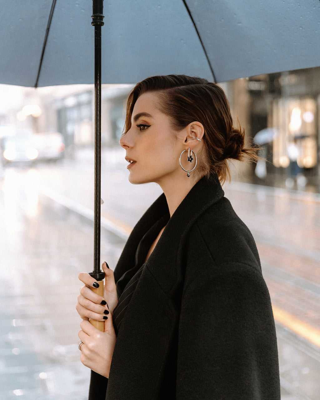 BLACK ROCK große Creolen 