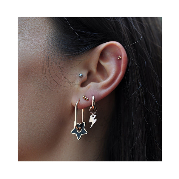 Mini hoops THUNDER earrings