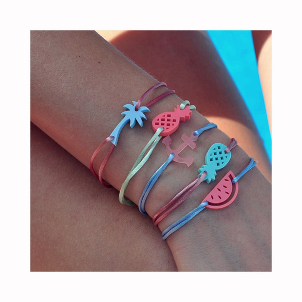 Silk bracelet PALMTREE RAINFOREST / Svilena narukvica PALMTREE RAINFOREST