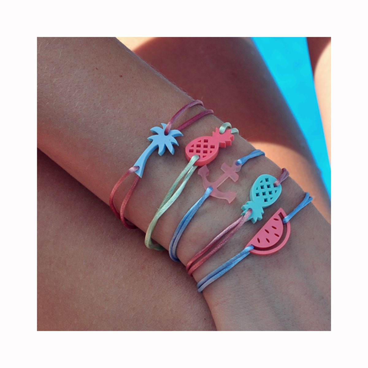 Seidenarmband PALMTREE RAINFOREST / Svilena narukvica PALMTREE RAINFOREST