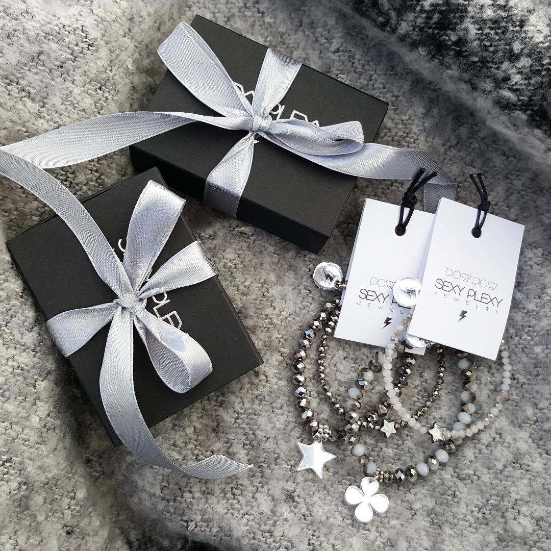 Glasperlenarmband / Staklene-Perlmutt